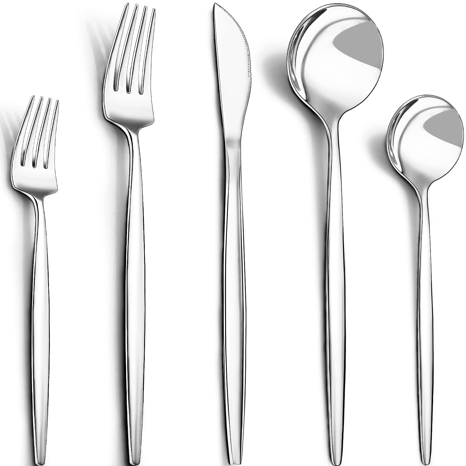 Amazon.com | 40-Piece Silverware Set for 8, CEKEE Stainless Steel